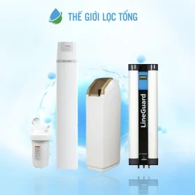 Hệ thống lọc tổng đầu nguồn Pentair Riversoft POE + Lineguard UF-100 phù hợp với nhà phố nhỏ
