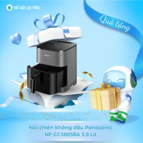 Nồi chiên không dầu Panasonic NF-CC500 dung tích lên đến 5L