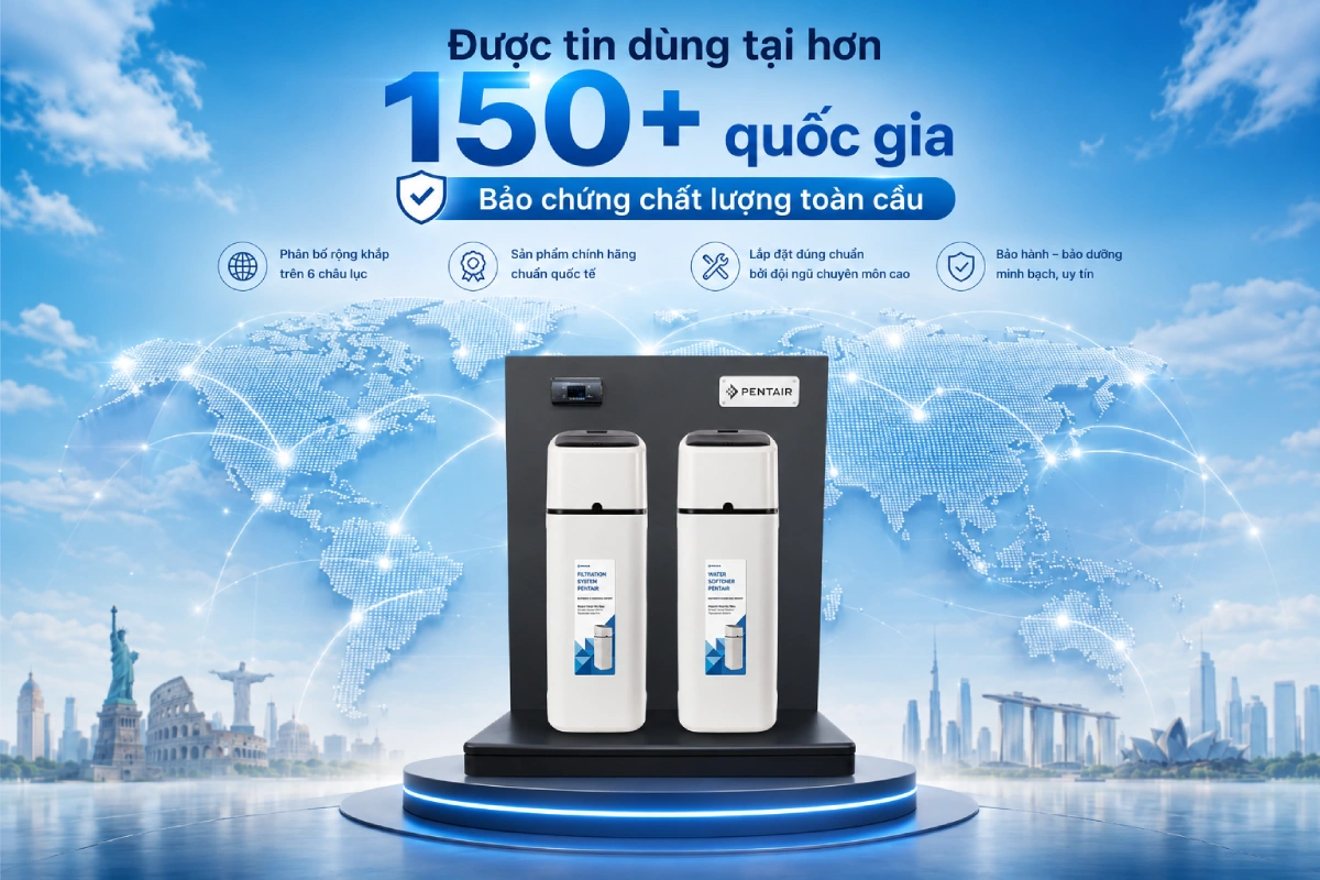 Hệ thống lọc tổng Pentair Foleo Pro Max được tin dùng ở hơn 150 quốc gia
