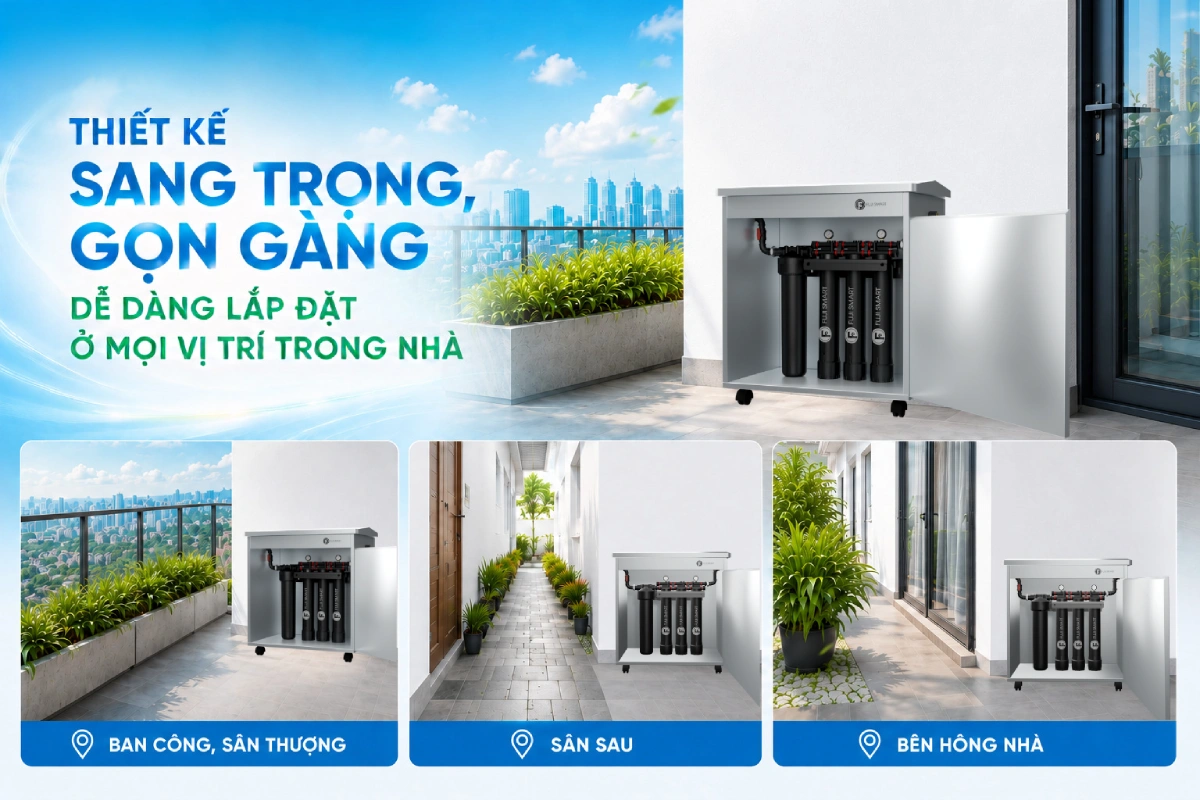 Hệ thống lọc nước đầu nguồn Fuji Smart APT 200 Plus - Thương hiệu Nhật Bản 8 Thiết kế của hệ thống lọc tổng Fuji Smart APT 200 Plus