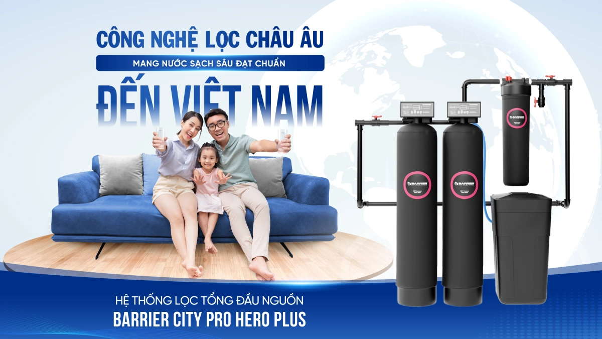 Hệ thống lọc tổng đầu nguồn BARRIER City Pro Hero Plus - Thương hiệu đến từ Châu Âu 8 Hình ảnh hệ thống lọc tổng đầu nguồn Barrier Pro Hero Plus