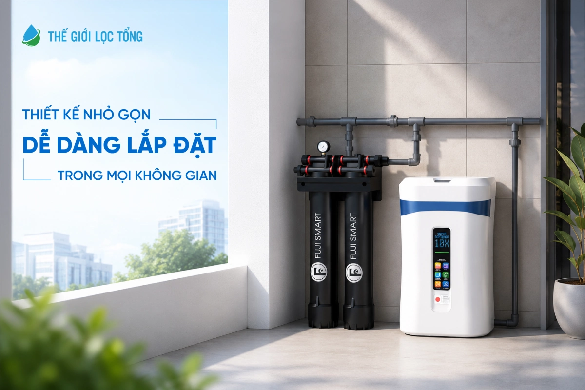 Giải pháp lọc tổng toàn diện Fuji Smart APT200 + Super Softener CS10 dành cho chung cư 5 thiết kế của bộ giải pháp Fuji Smart APT200 và Super Softener CS10
