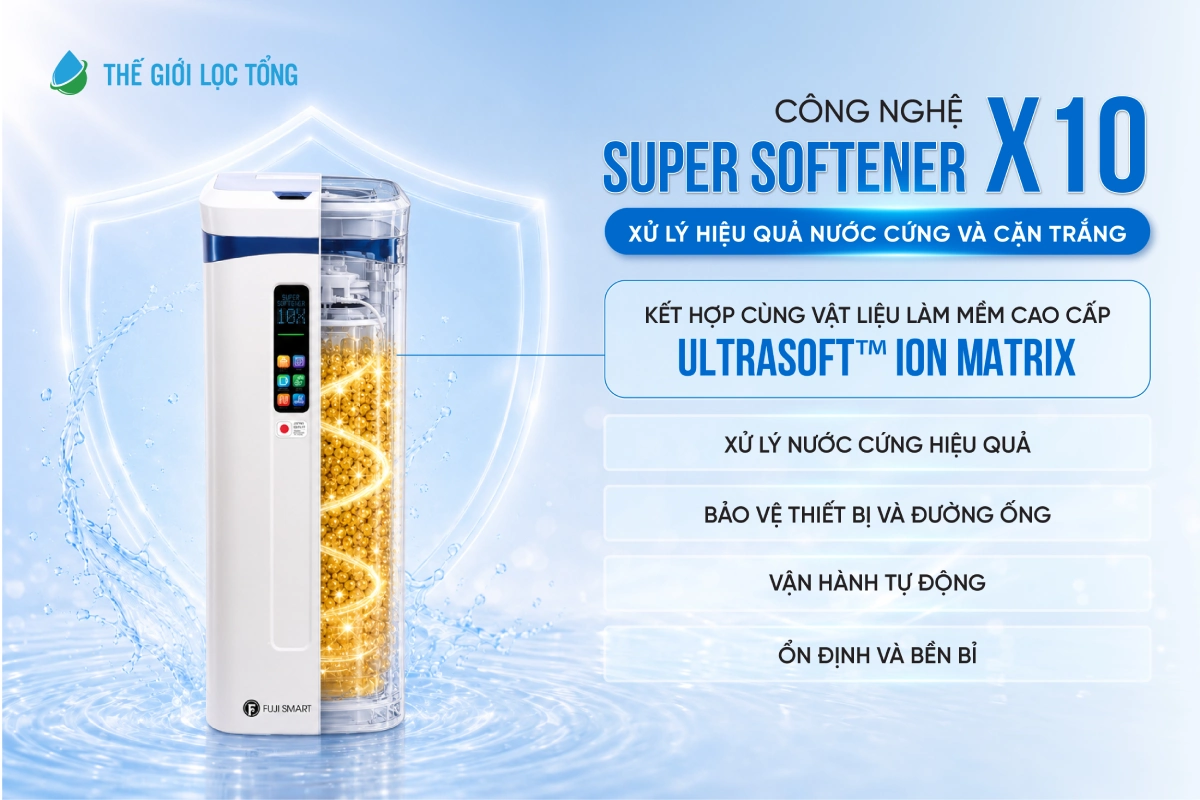 Vật liệu lọc của hệ thống làm mềm nước Fuji Smart Super Softener CS10 Plus