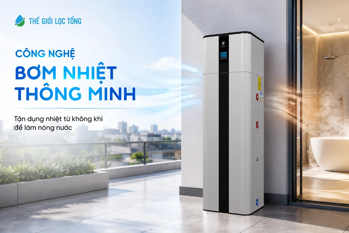 Máy nước nóng bơm nhiệt Heat Pump Fuji Smart H800 7 Máy nước nóng bơm nhiệt Fuji Smart H800 sở hữu công nghệ làm nóng nước thông minh