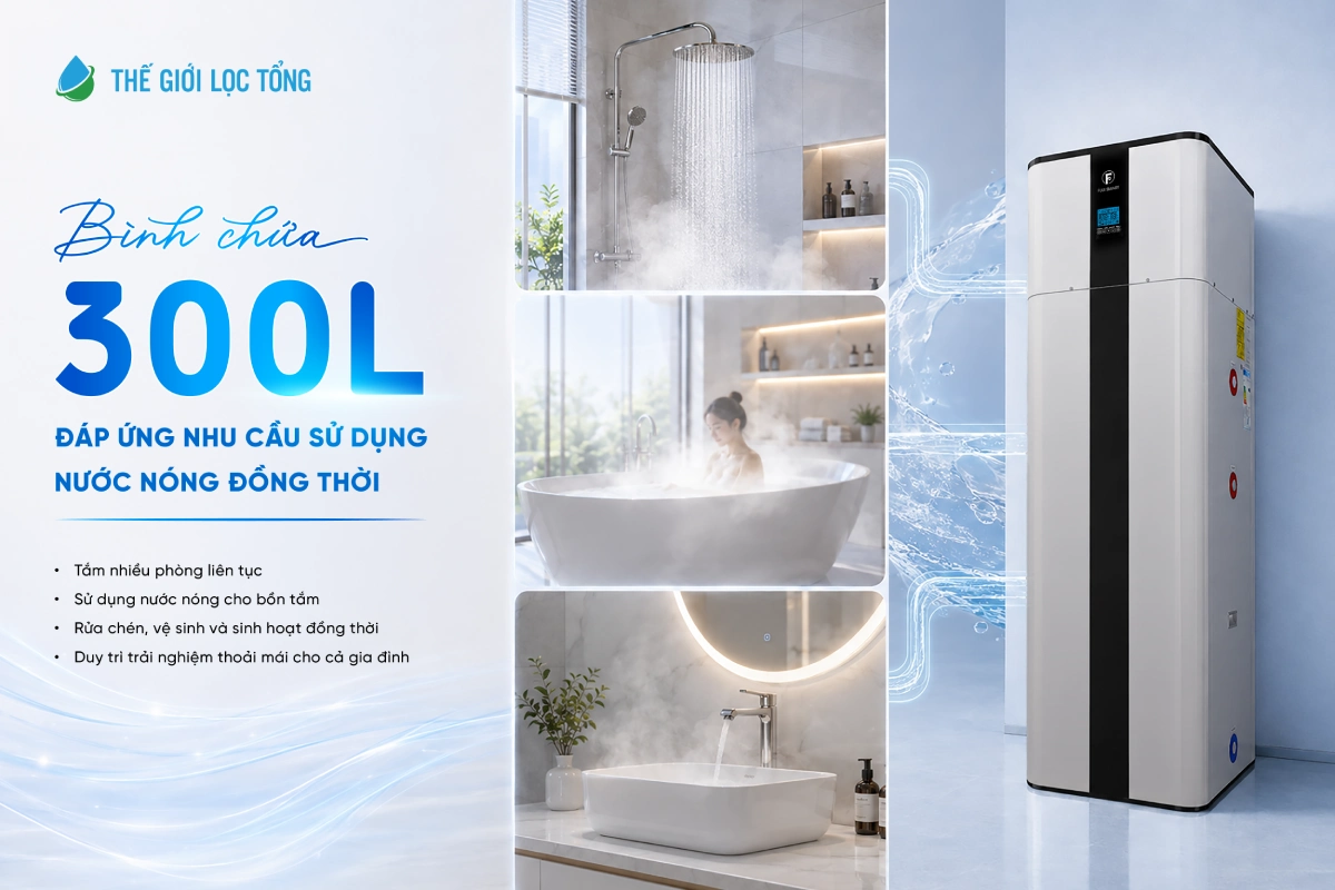Máy nước nóng bơm nhiệt Heat Pump Fuji Smart H800 8 Máy nước nóng bơm nhiệt Fuji Smart sở hữu dung tích lớn
