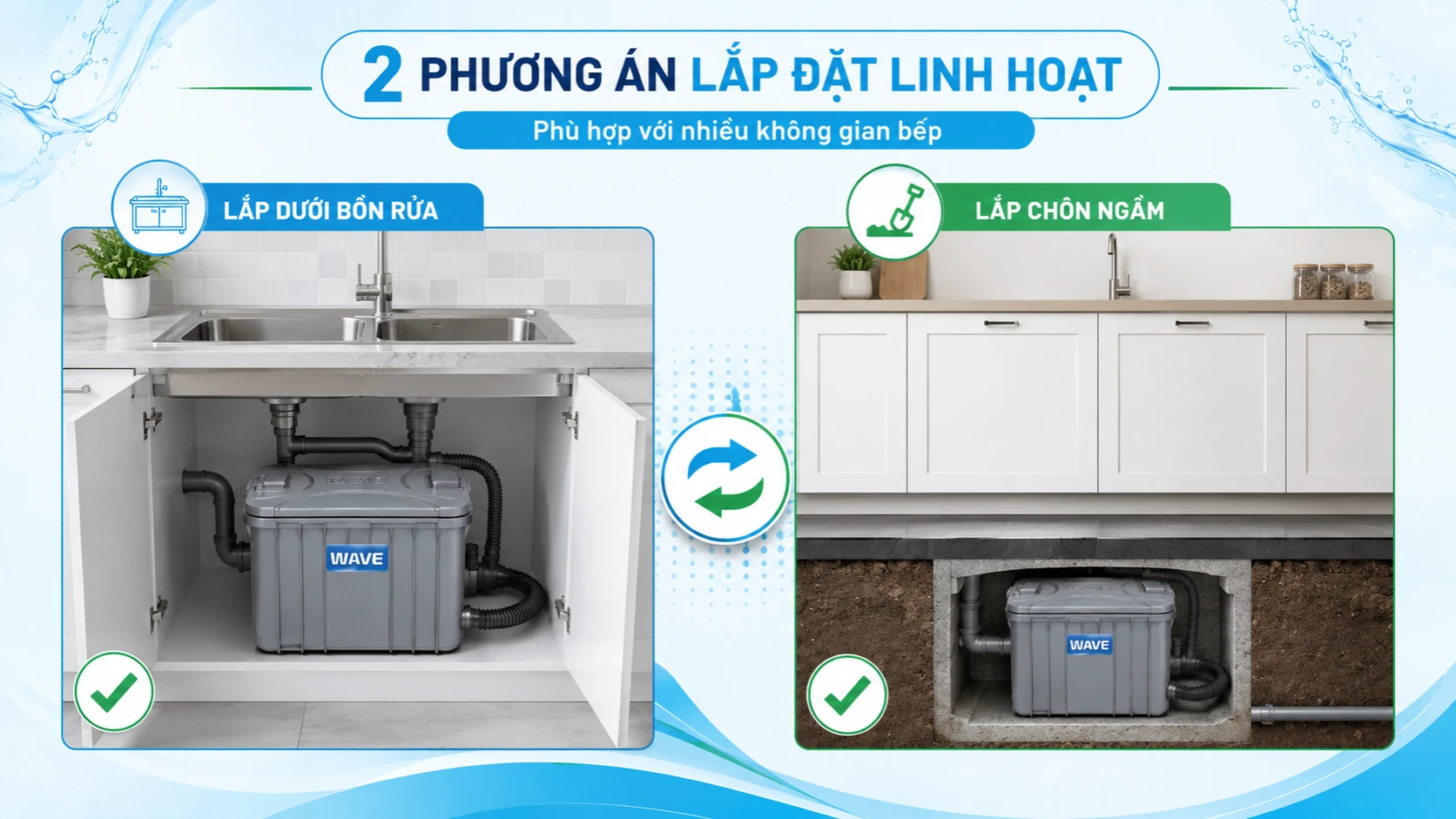 2 cách lắp đặt bể tách dầu mỡ thông dụng