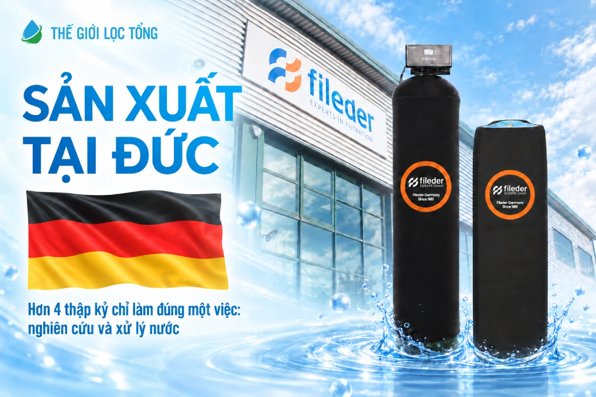 Hệ thống lọc tổng đầu nguồn Fileder FFS X88 | Nhập khẩu trực tiếp từ Đức 9 Hệ thống lọc tổng và làm mềm nước Fileder FFS X88, được sản xuất và nhập khẩu trực tiếp từ Đức
