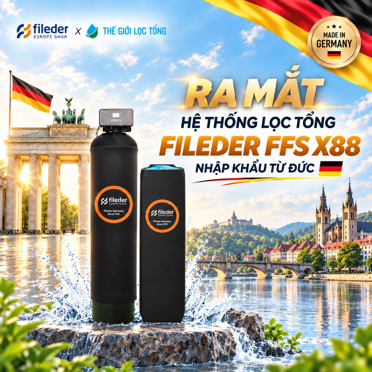 Thế Giới Lọc Tổng - Hệ Thống Phân Phối Lọc Tổng Chính Hãng 20 Ra mắt hệ thống lọc tổng Fileder nhập khẩu từ Đức